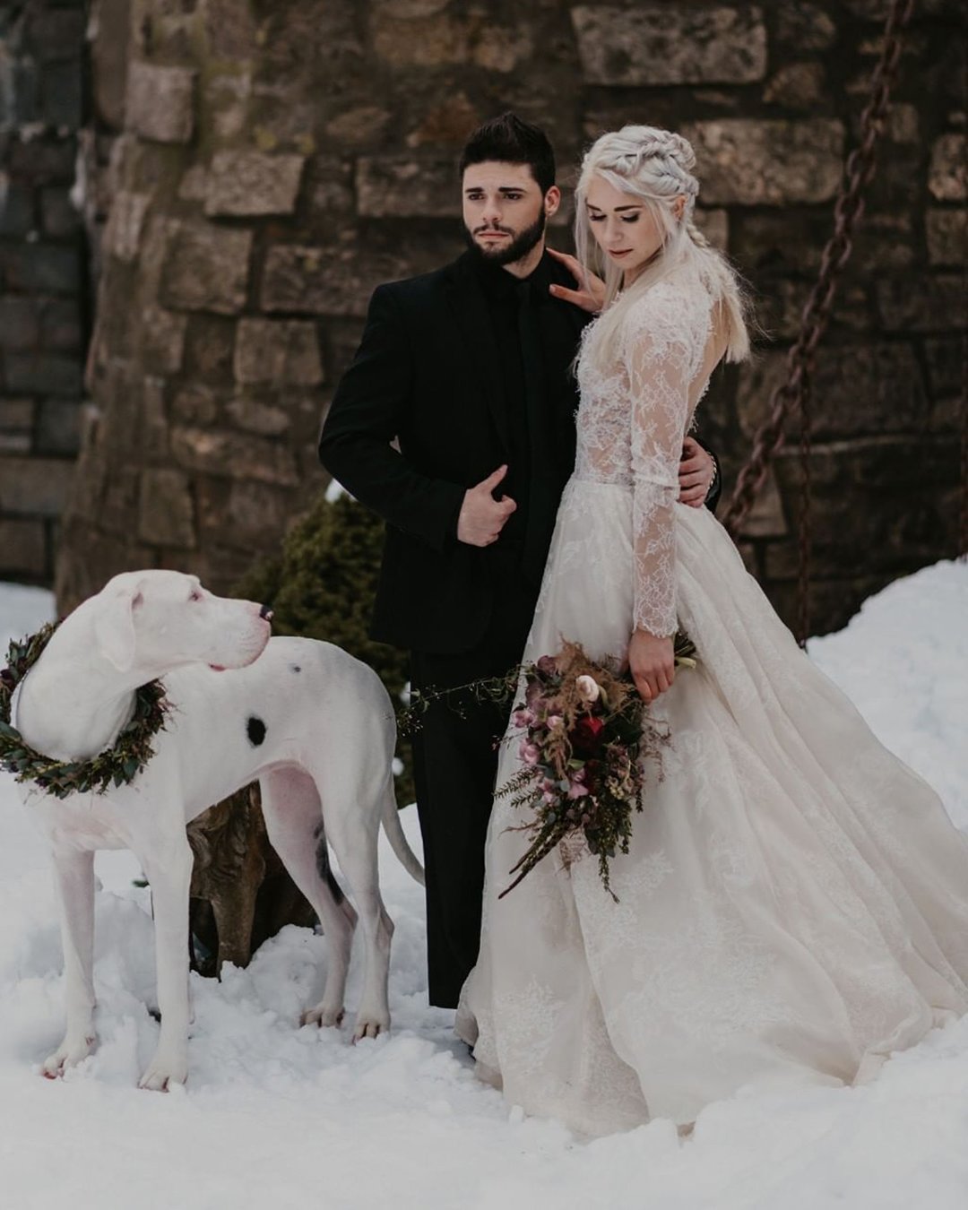 winter wedding dresses outfits with long sleeves lace open back codyjamesbarry