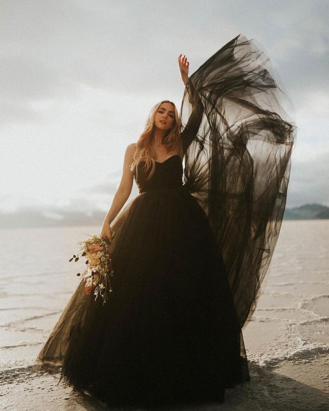 BLACK WEDDING DRESSES WITH EDGY ELEGANCE