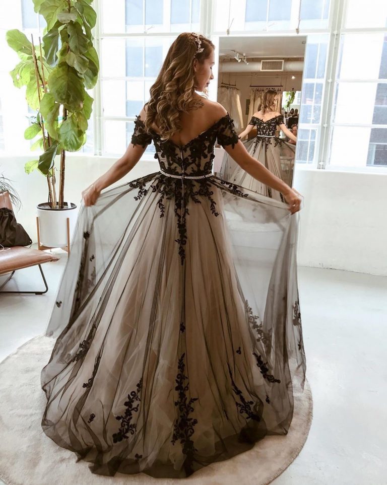Black Wedding Dresses: 24 Unusual Styles + FAQs