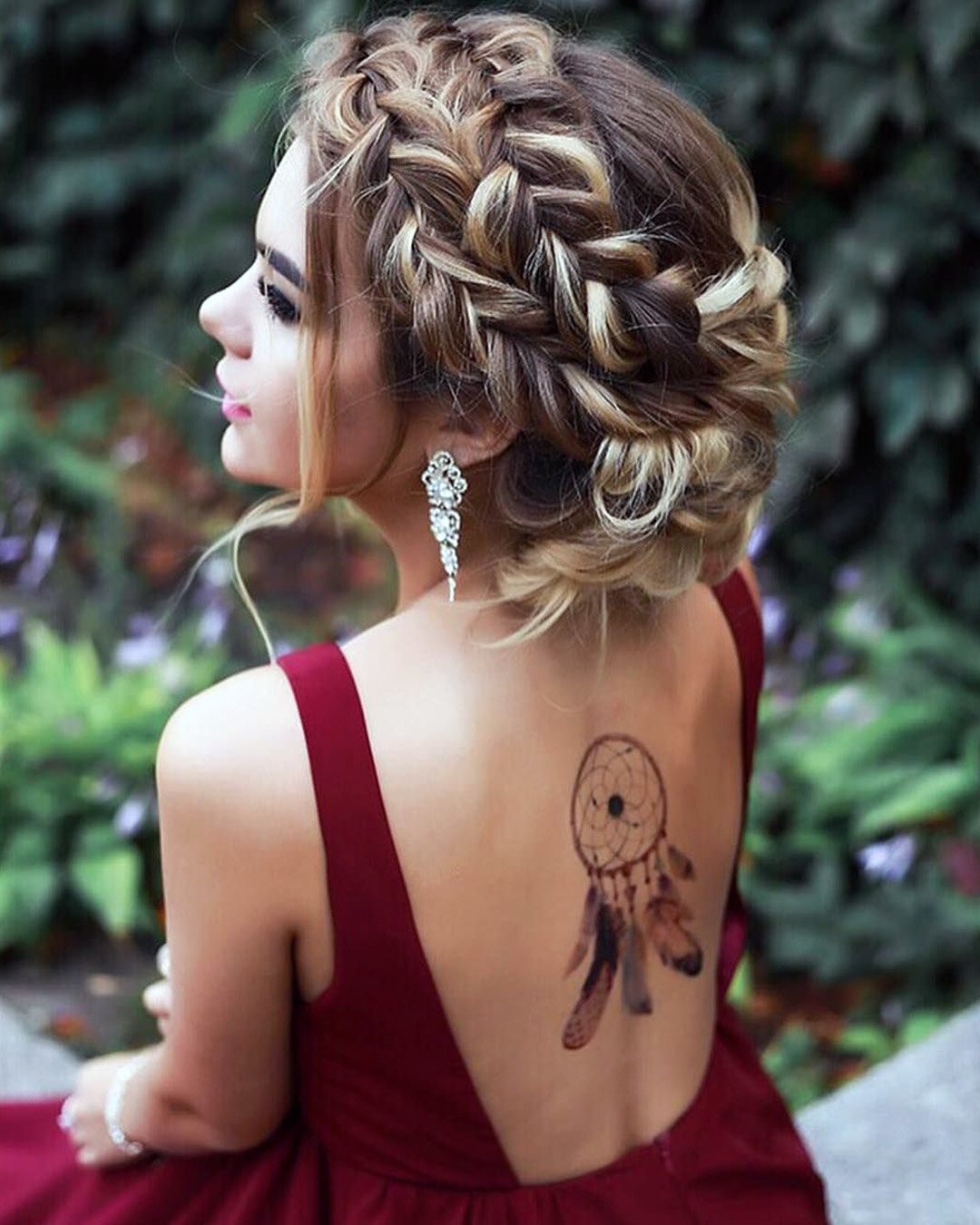 boho wedding hairstyles braided crown updo hair_by_zolotaya
