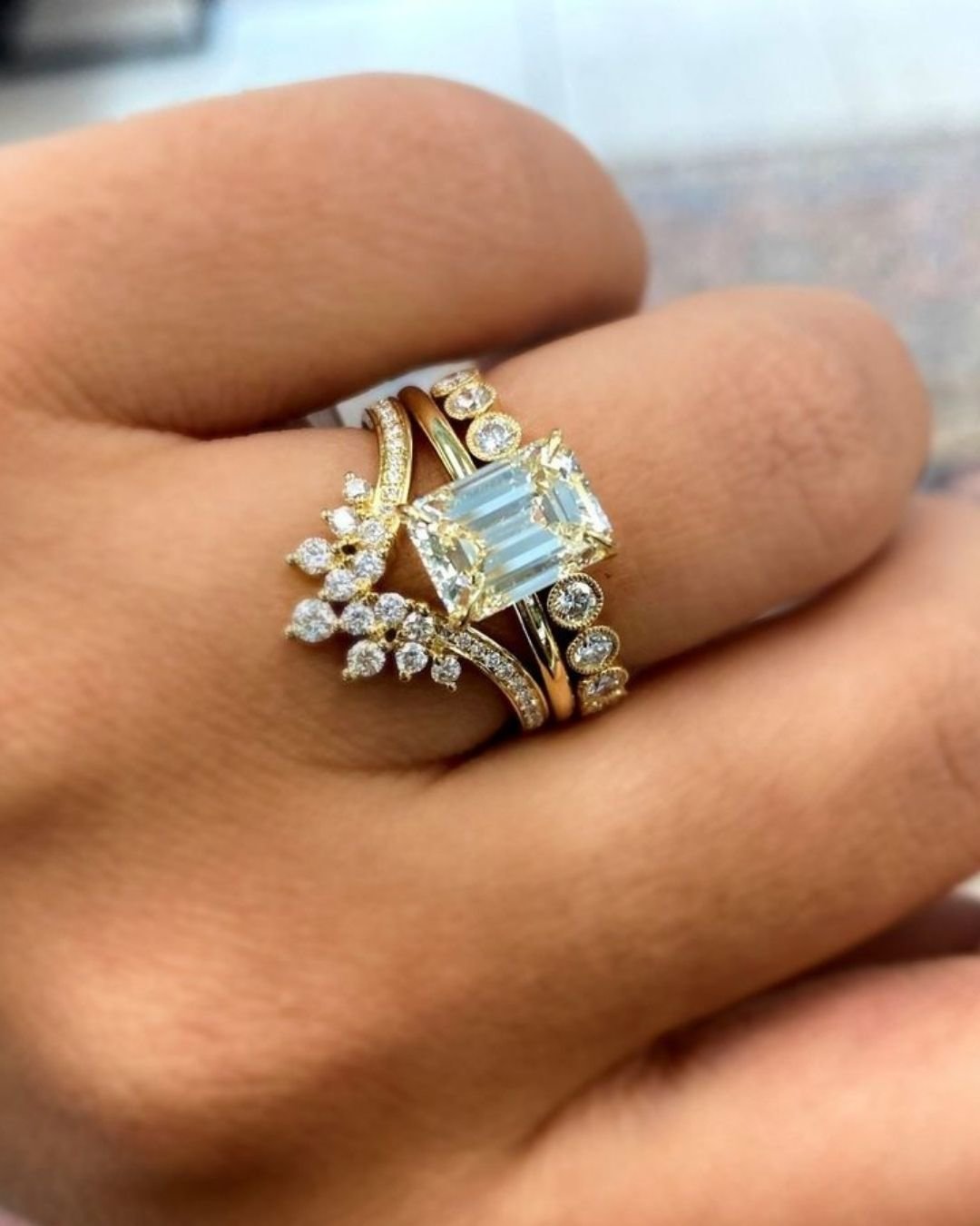 bridal sets modern diamond wedding ring sets1