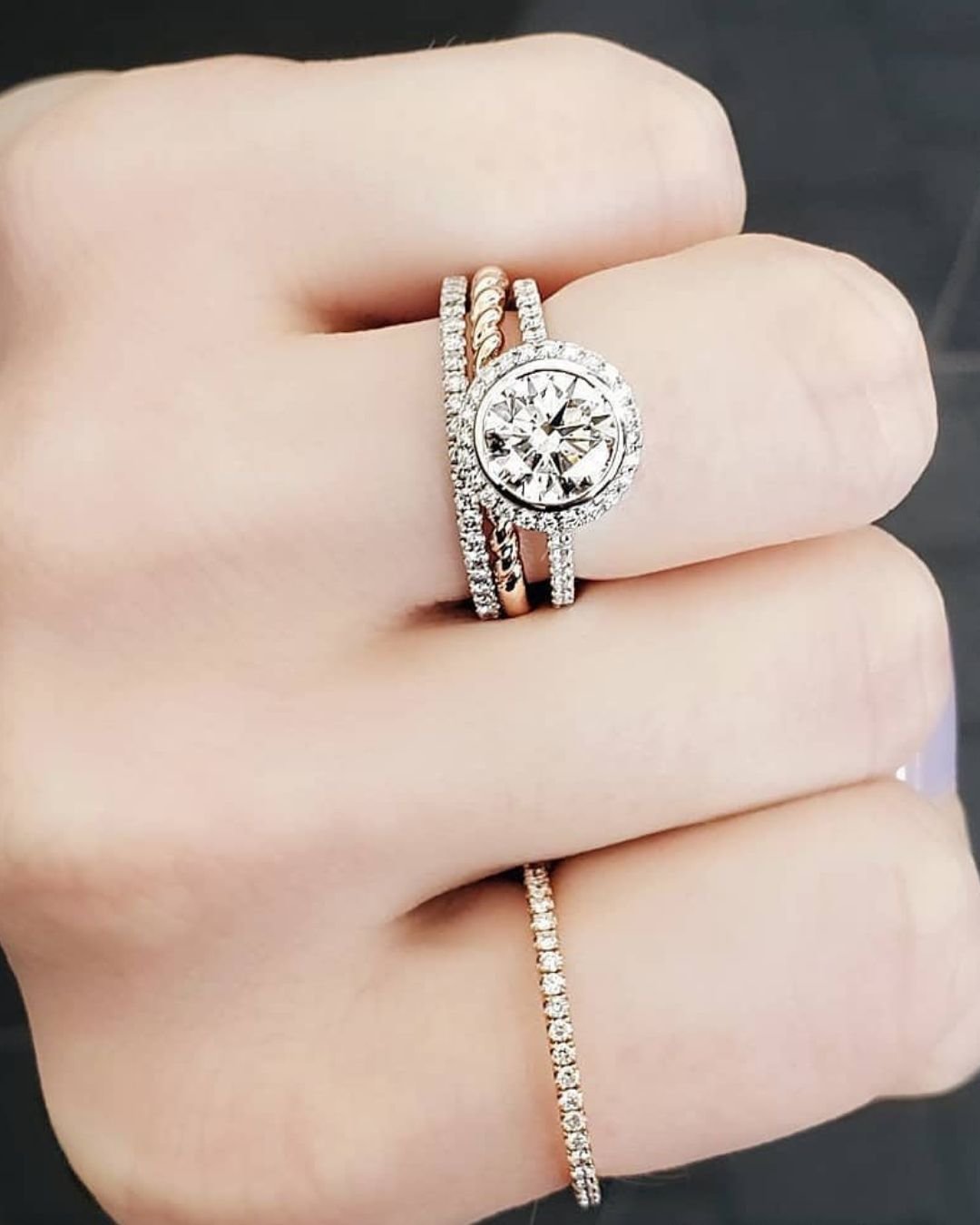 diamond wedding rings halo rings1