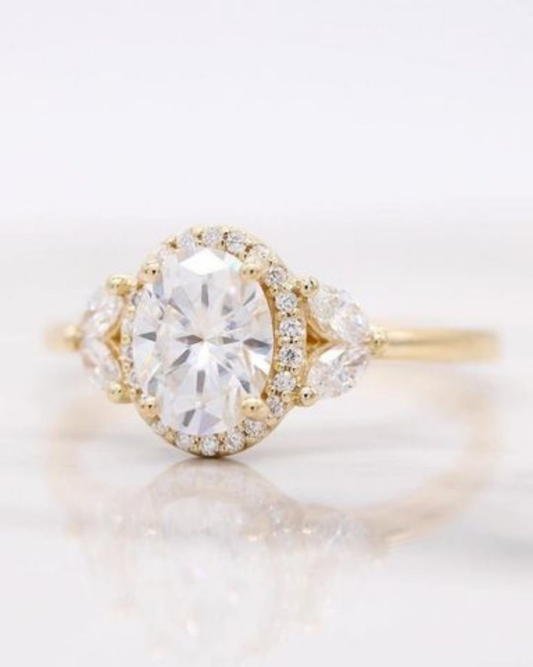 oval engagement rings with vintage details