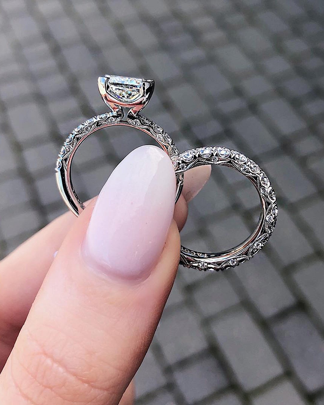 ring trends solitaire white diamond wedding set