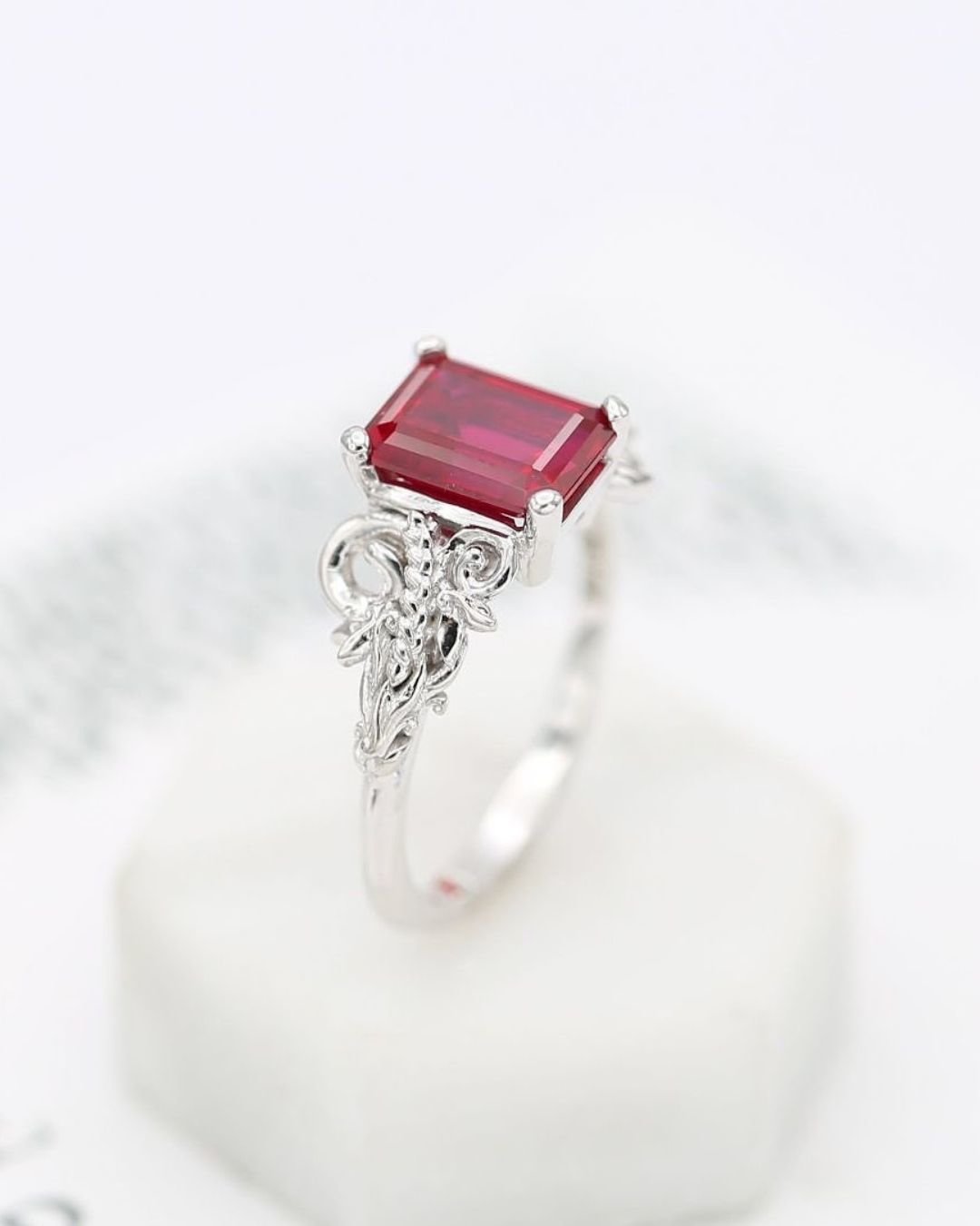 ruby engagement rings single stone rings