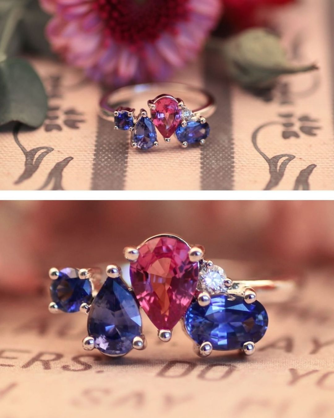 ruby engagement rings with colored stones