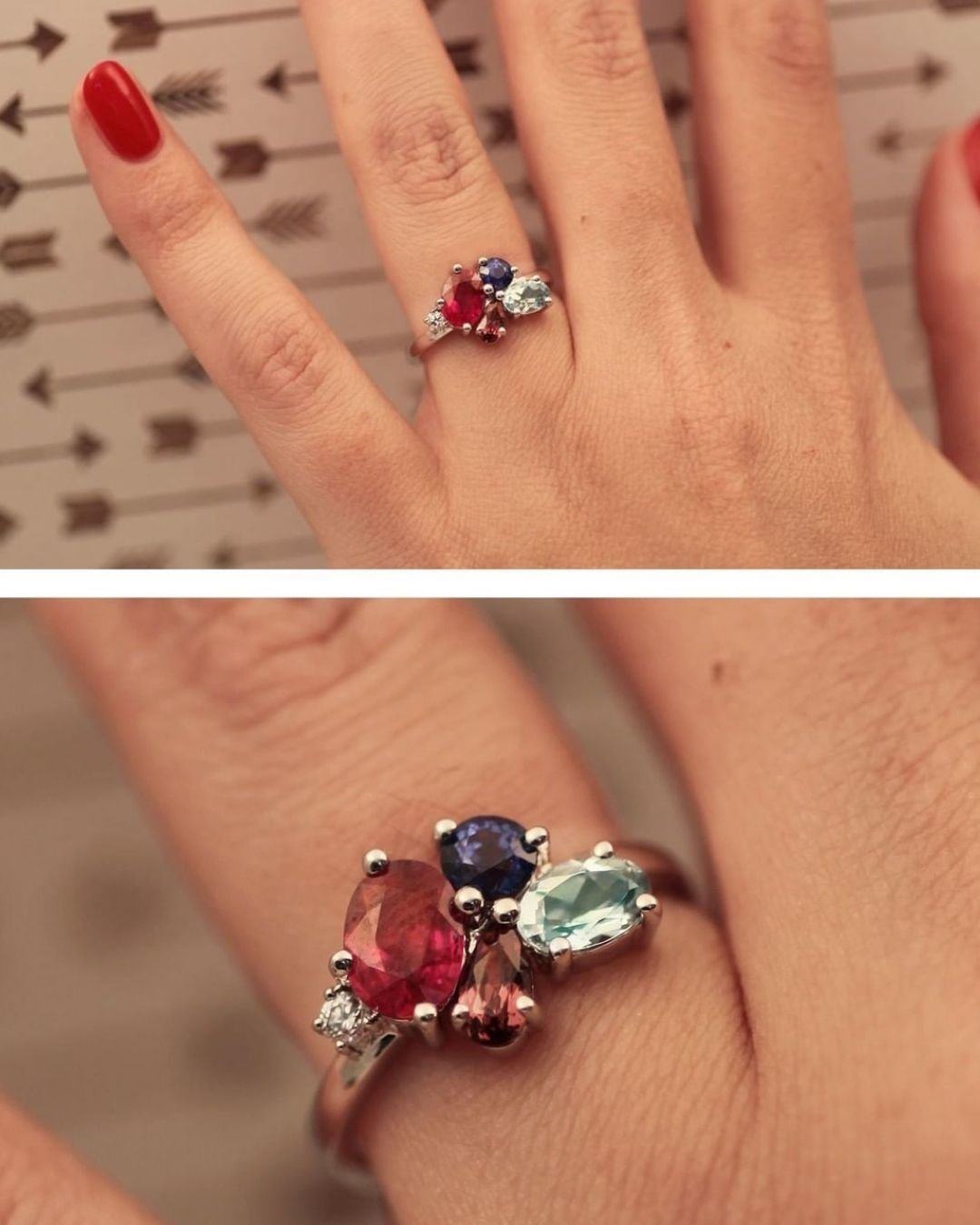 ruby engagement rings with colored stones2