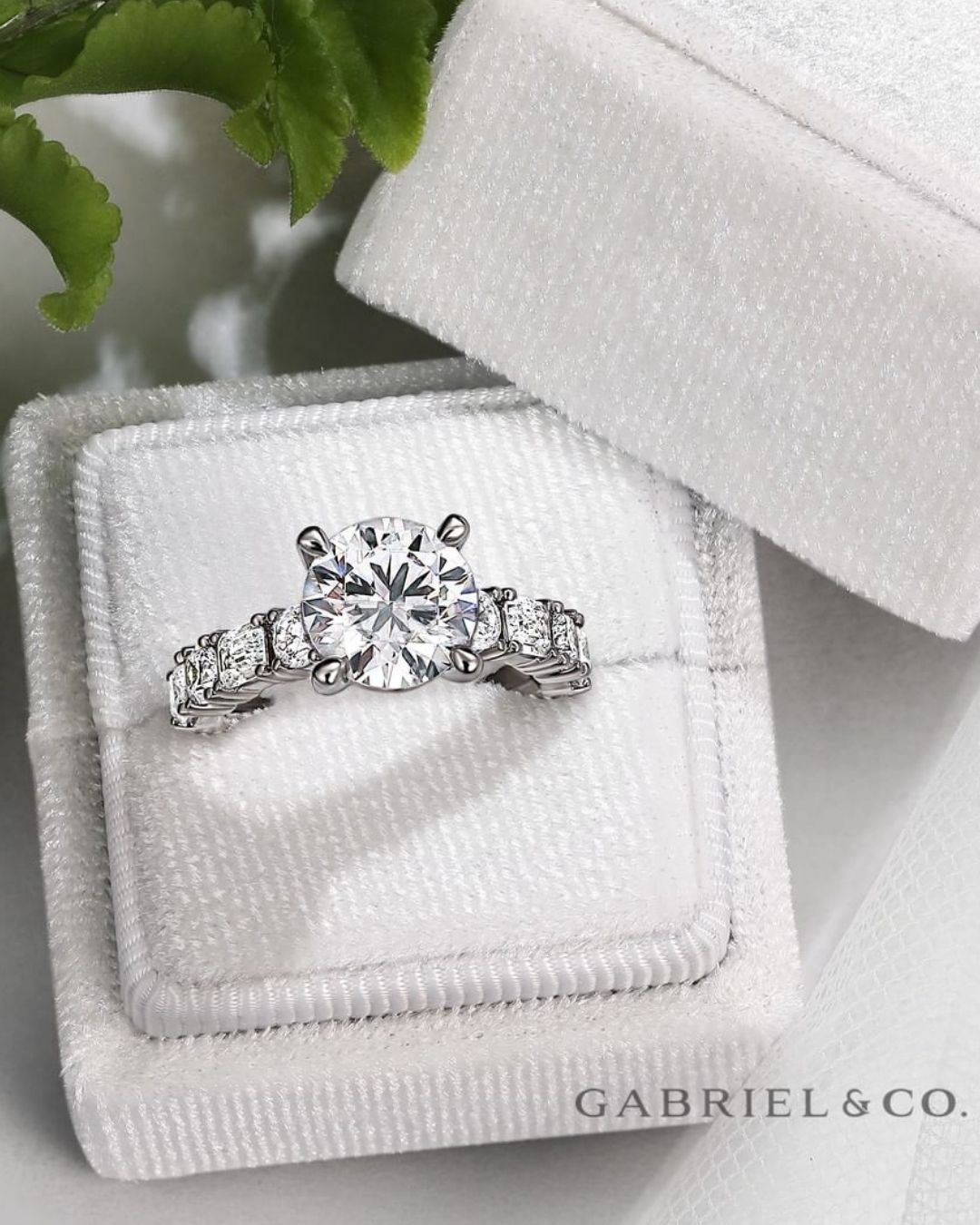 simple engagement rings pave band engagement rings1
