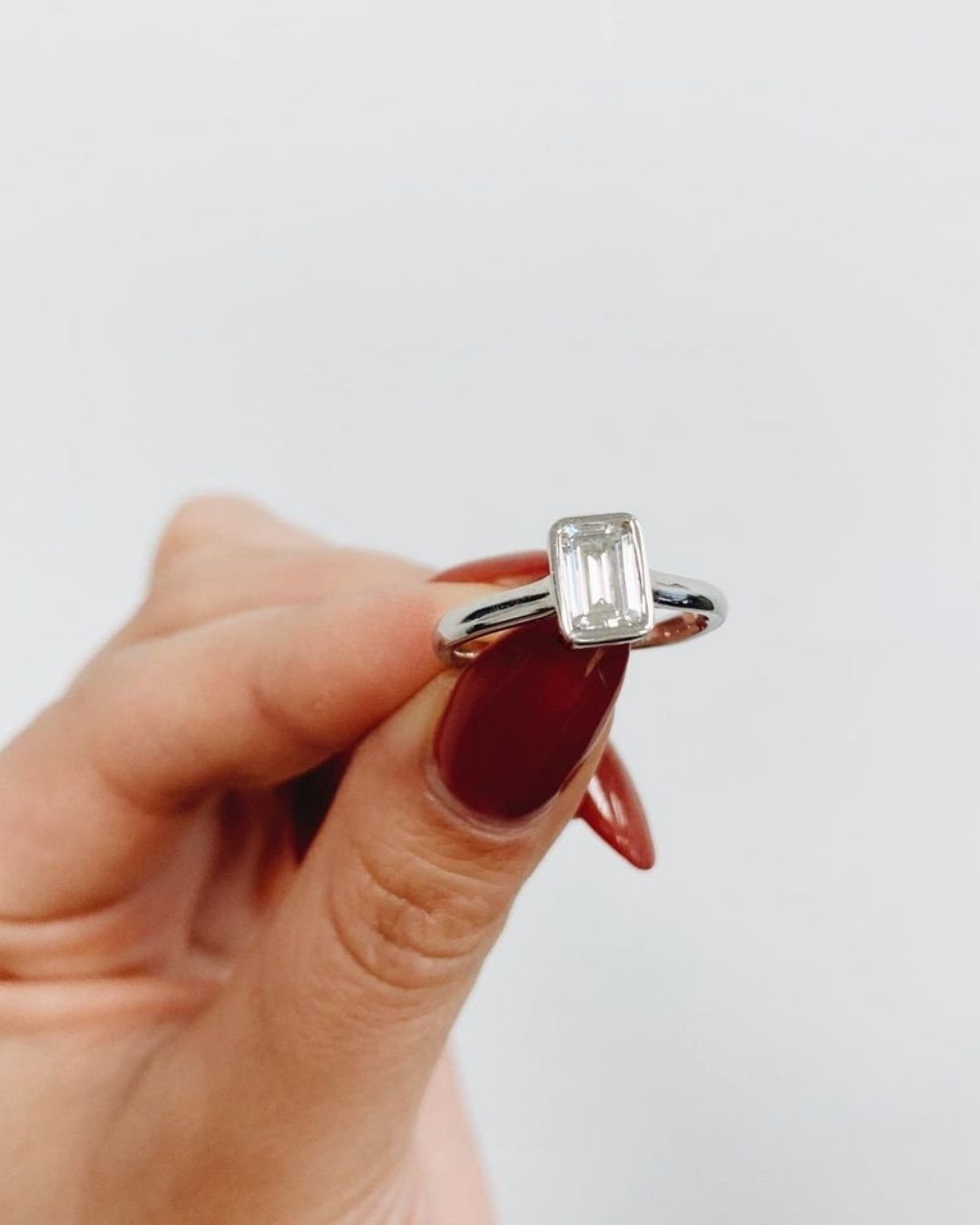 simple engagement rings radiant & emerald cut rings