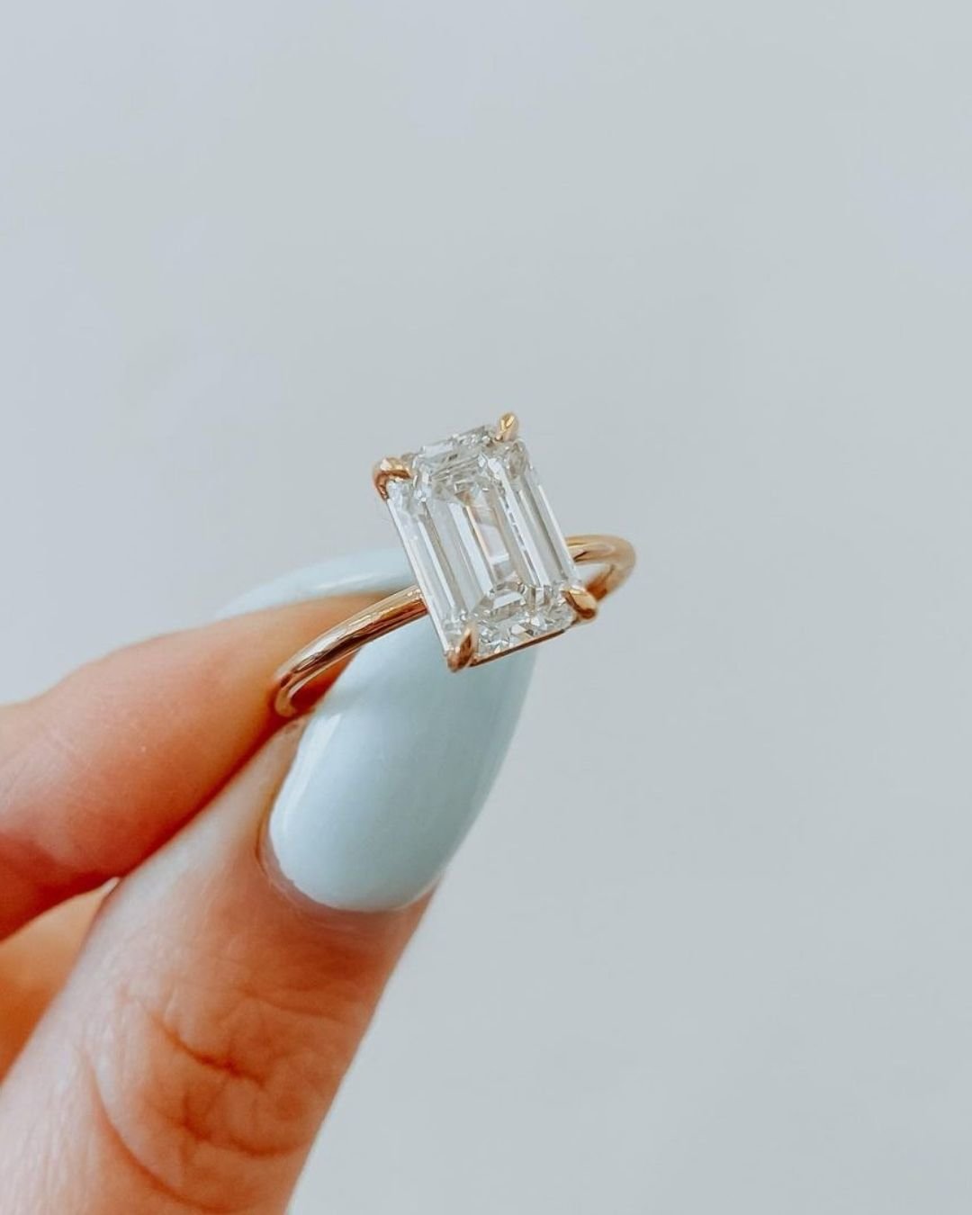 simple engagement rings radiant & emerald cut rings2