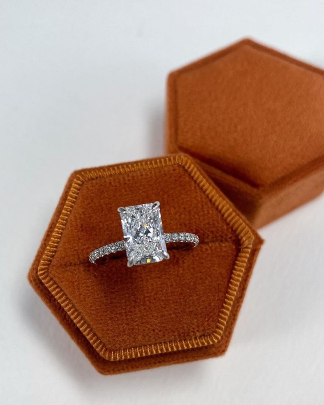 simple engagement rings radiant & emerald cut rings1