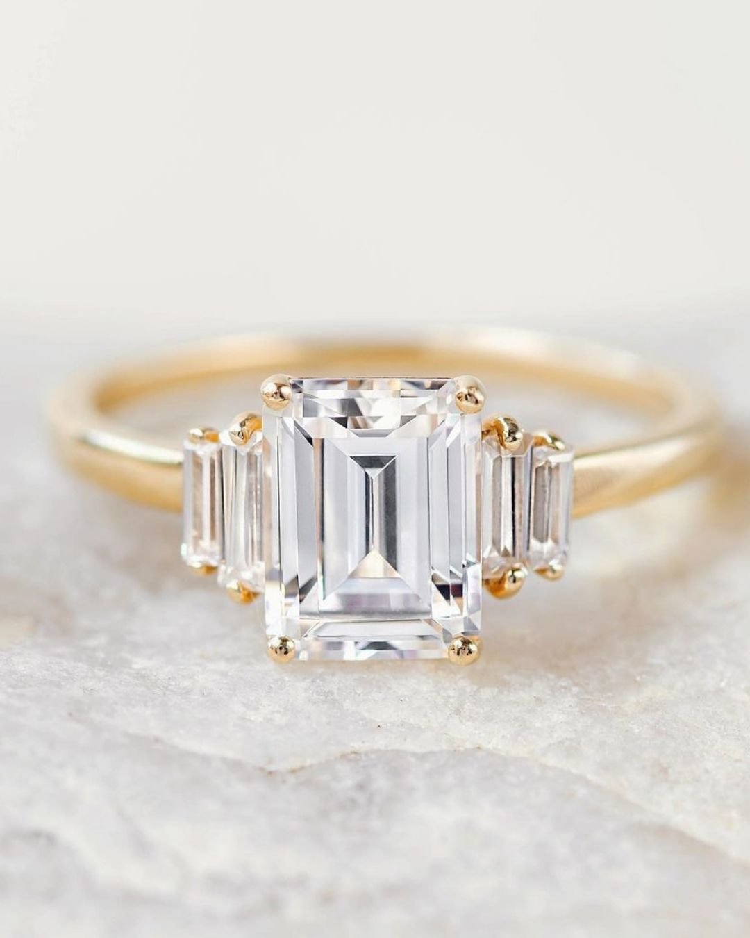 simple engagement rings radiant emerald cut rings3
