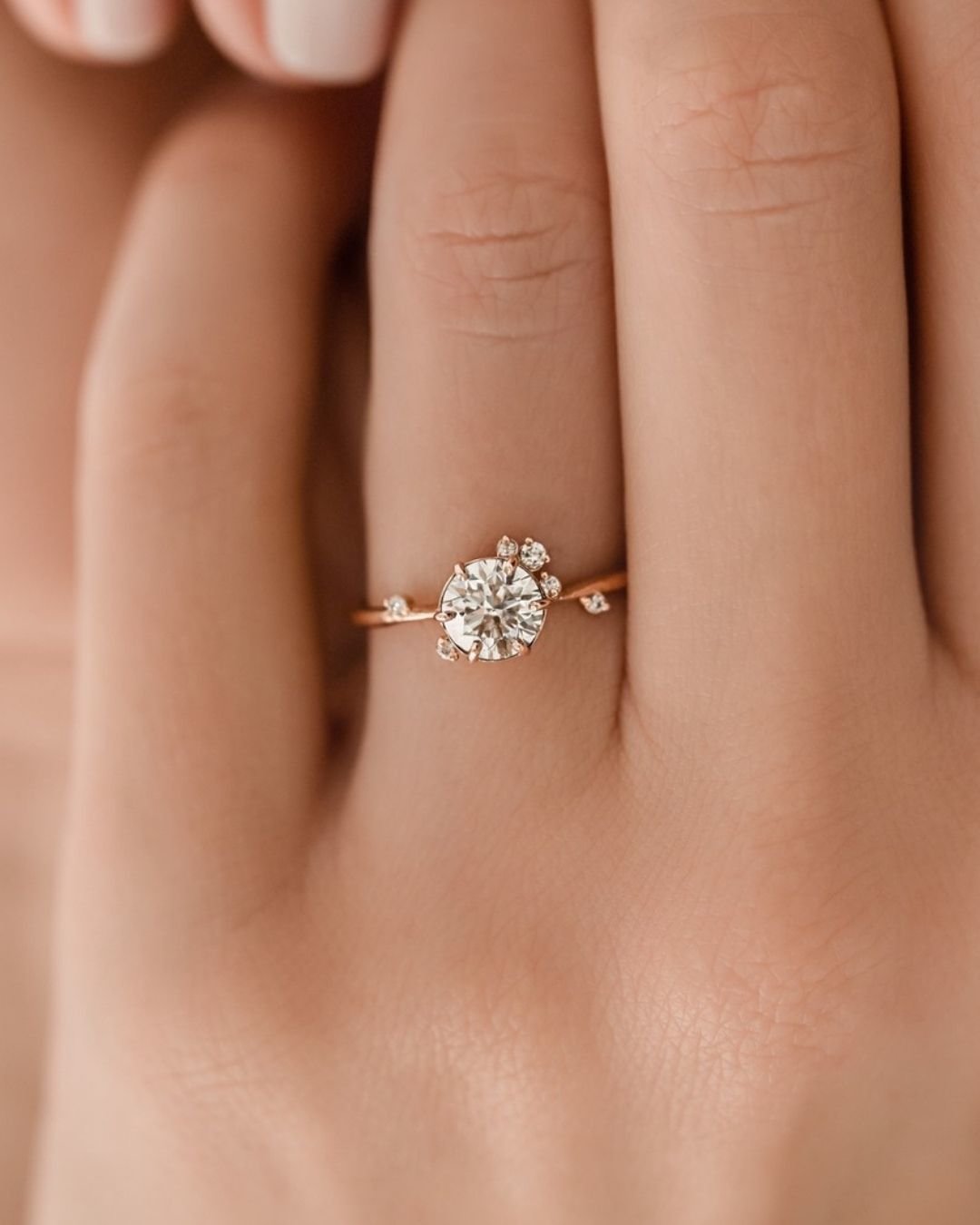 simple engagement rings rose gold rings1