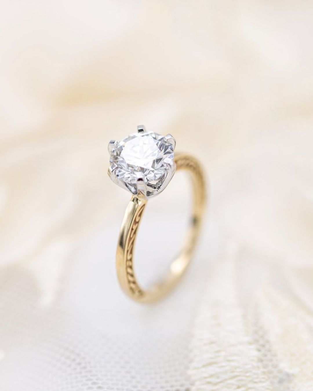 simple engagement rings round cut rings