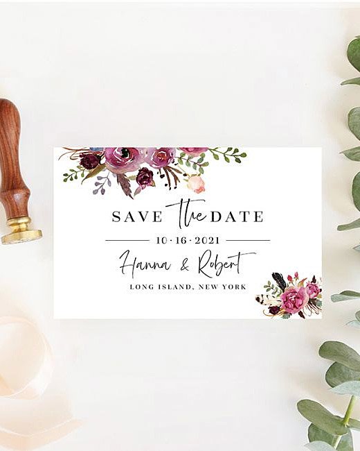 wedding invitation wording save the date floral decor
