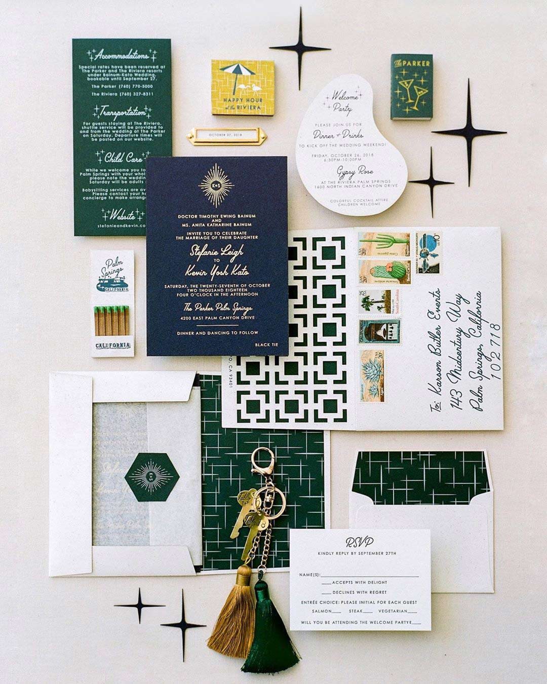 wedding invitation wording vintage dark colors blue green rebeccayale
