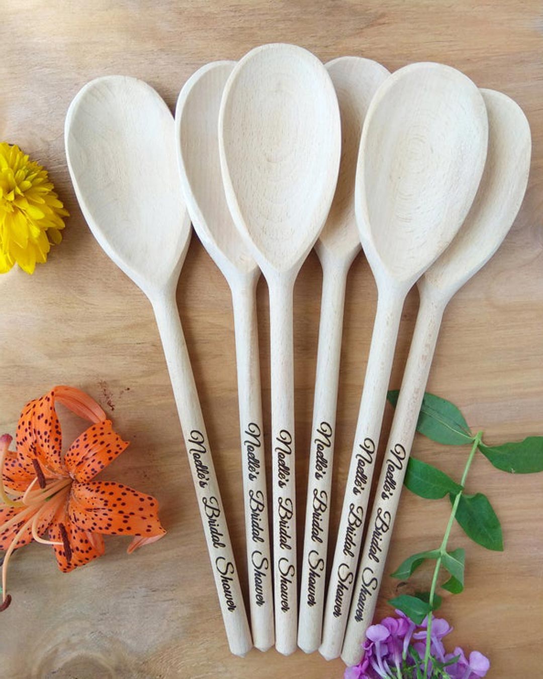 bridal shower favors engraved spoon