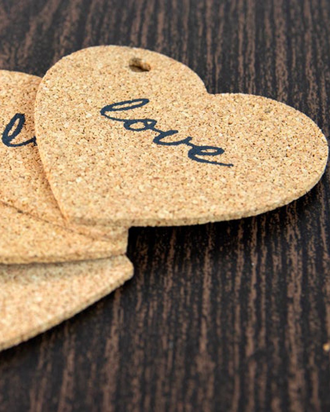 bridal shower favors heart cork coaster