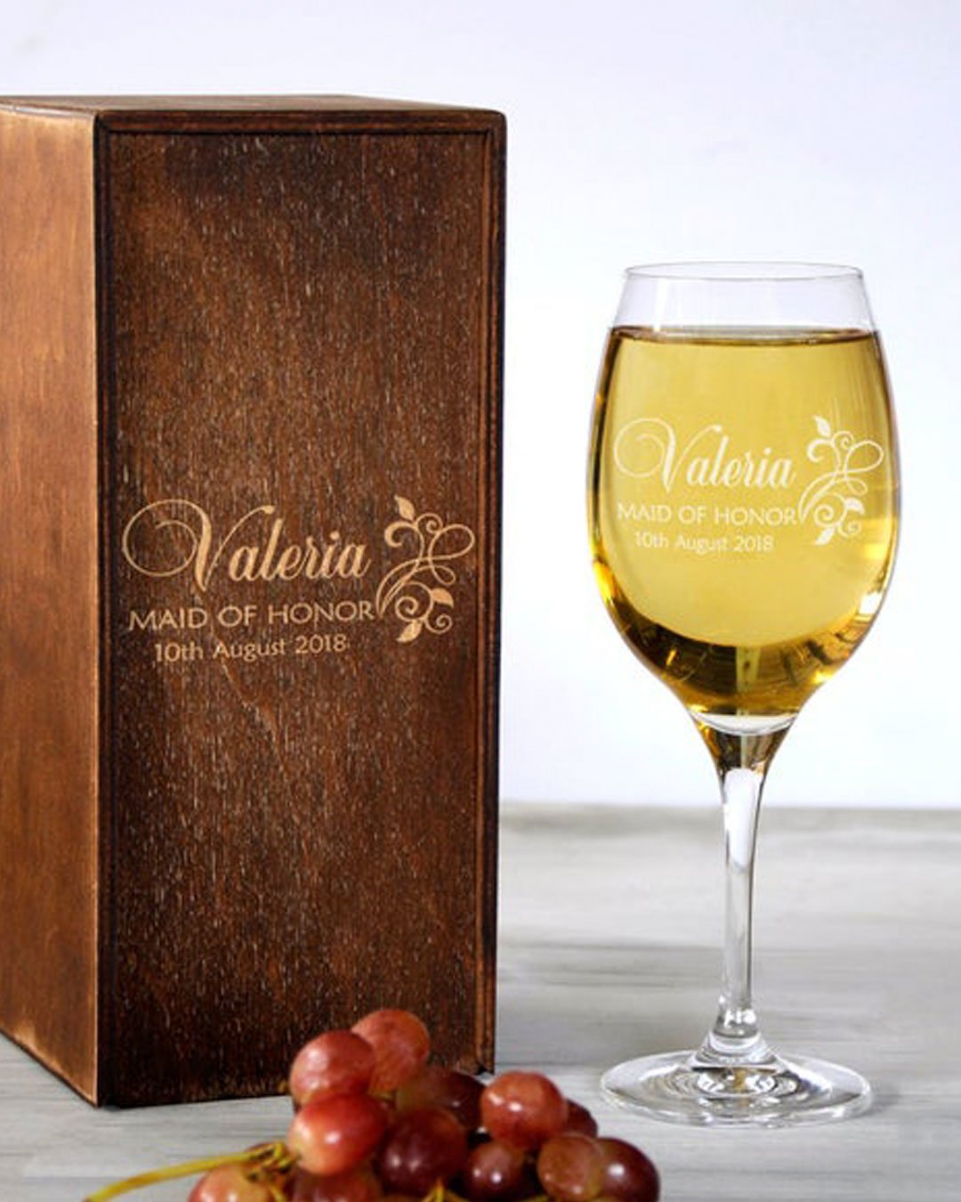 bridal shower favors wine glasses