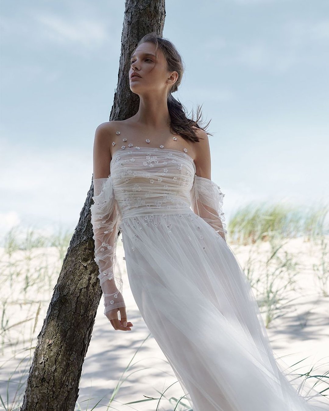 casual wedding dresses off the shoulder with sleeves beach annakara