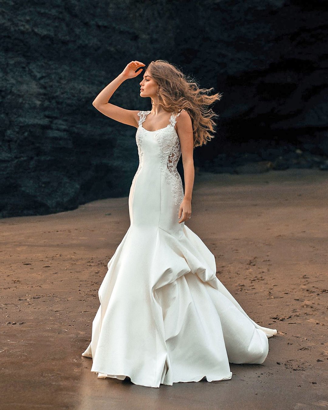 disney wedding dresses mermaid white lace beach ariel allure
