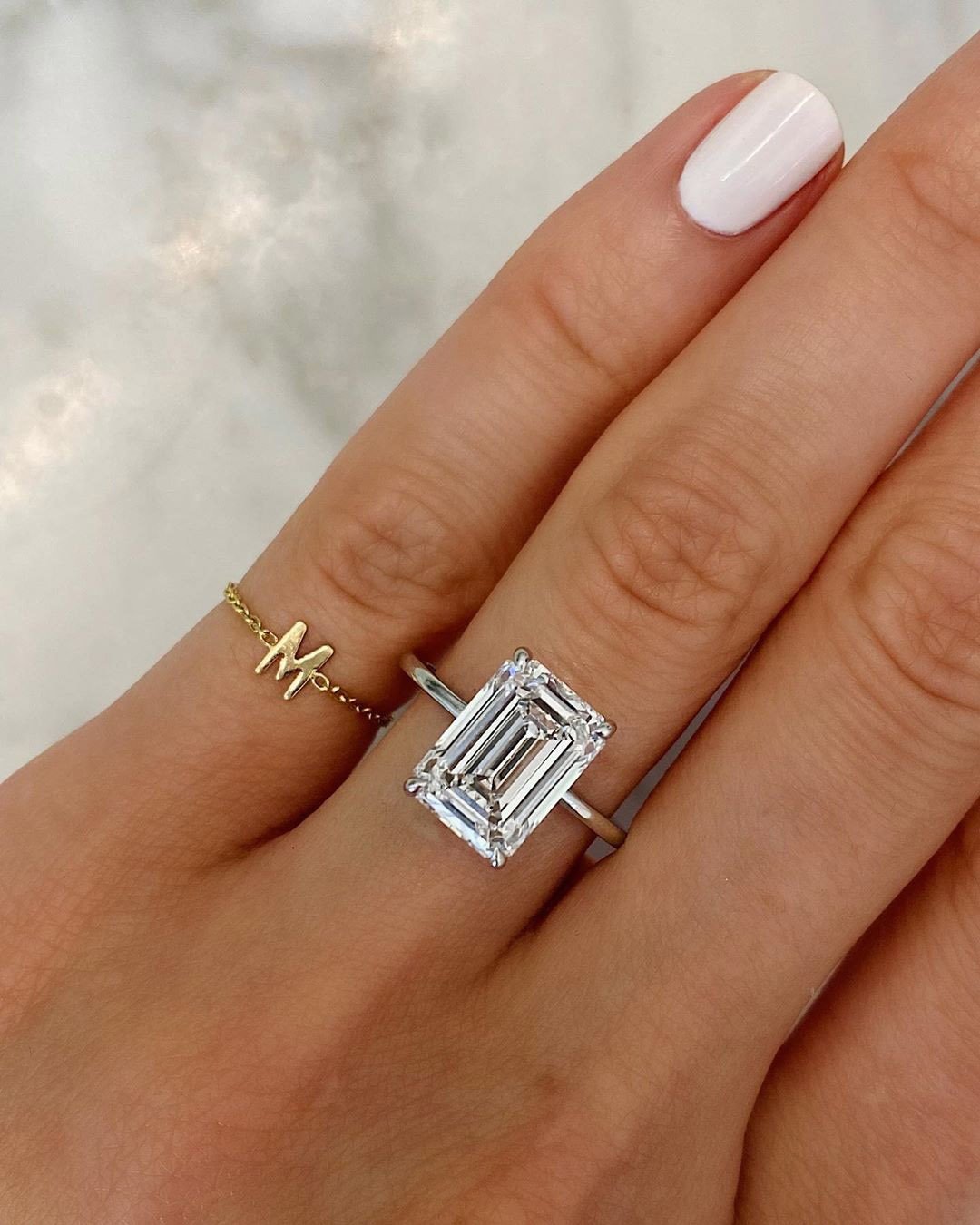 emerald cut engagement rings simple solitaire diamond