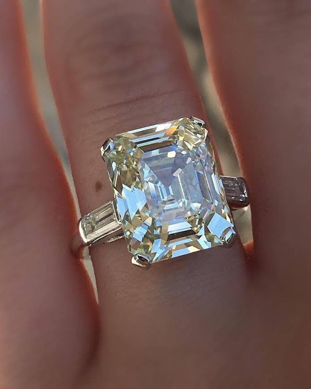 emerald cut engagement rings solitaire diamond rose gold