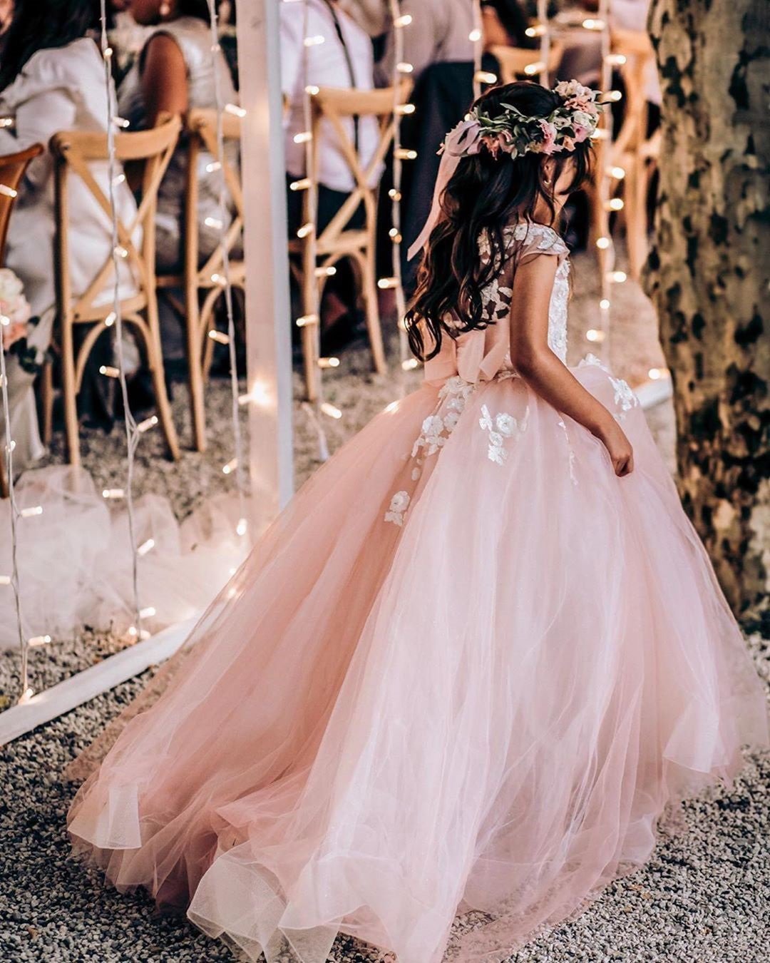 pink flower girl dresses cheap