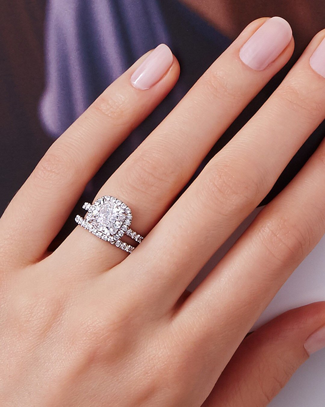 harry winston engagement rings halo pave band diamond white gold