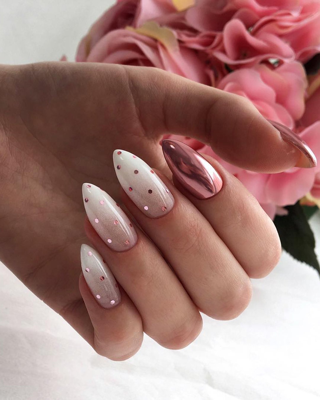 nail design wedding beauty ombre manicure deni_sova_nails