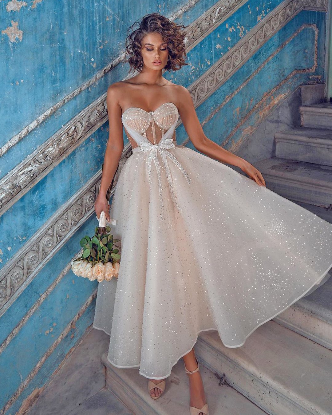 tea length dress photo