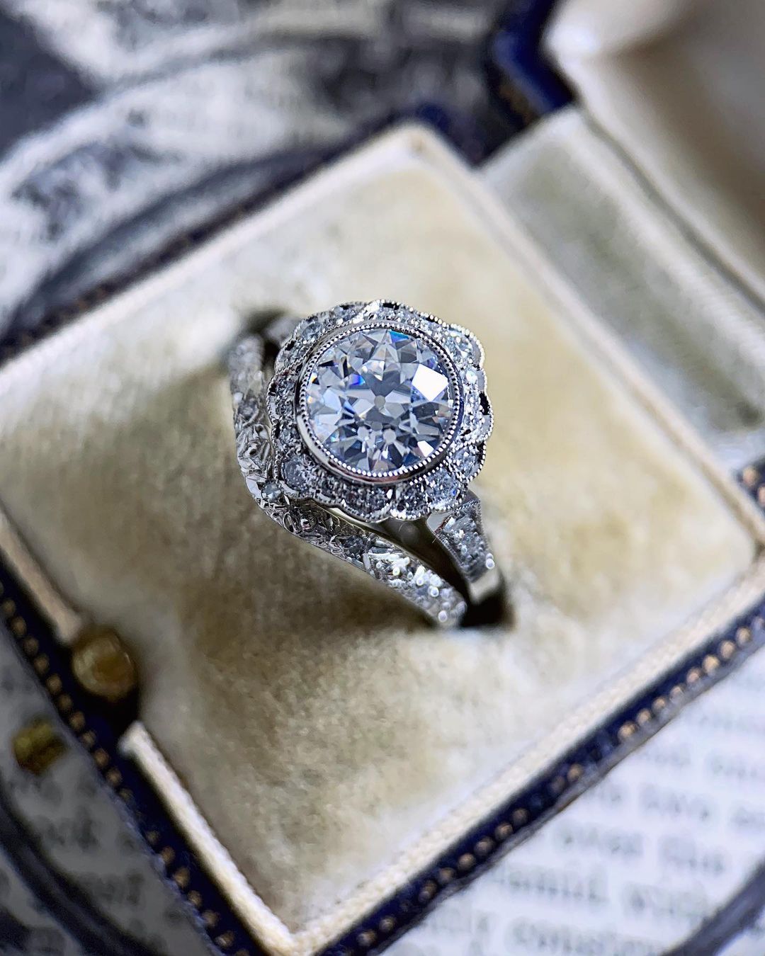 vintage engagement rings white gold rings