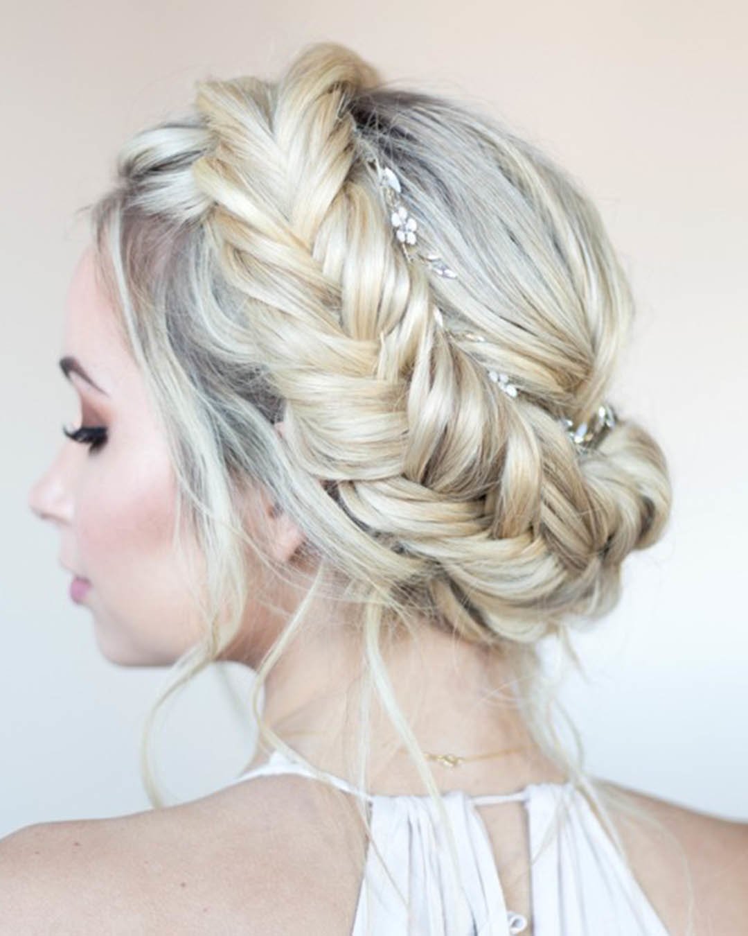 wedding hairstyles for long hair blonde braided crown hairandmakeupbysteph