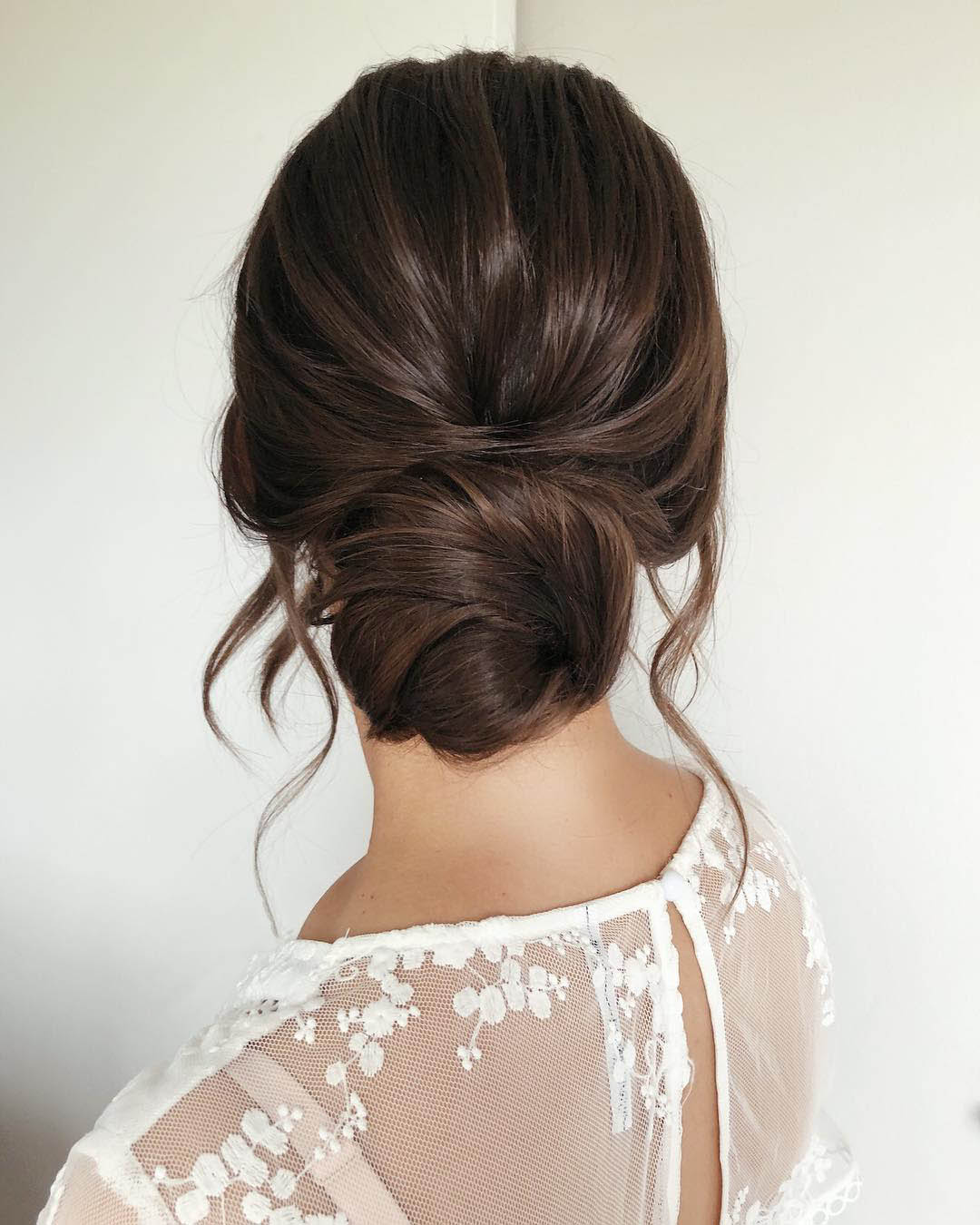 wedding hairstyles for long hair low chignon caraclyne.bridal
