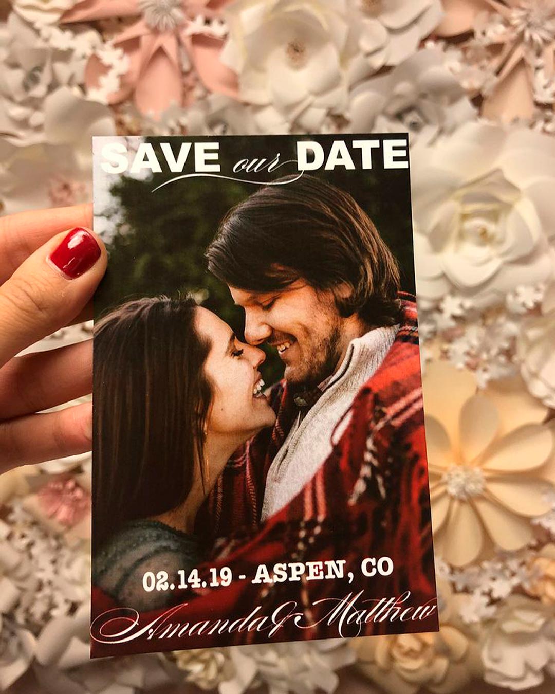 wedding save the dates boarding rose gold