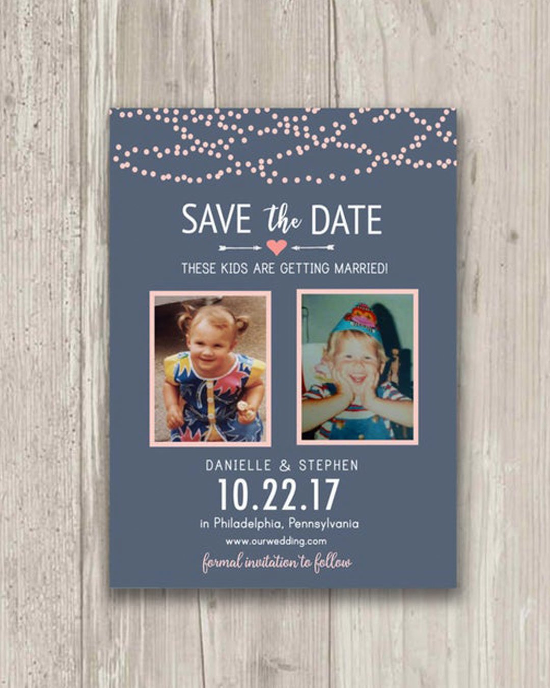 wedding save the dates funny kids