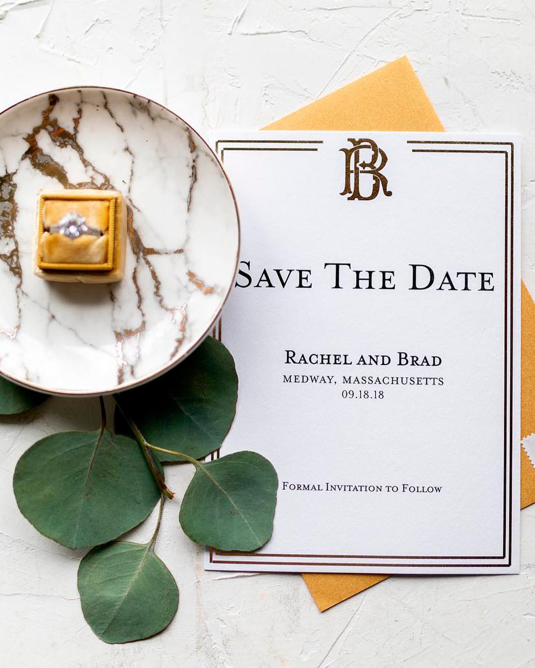 wedding save the dates gold wording