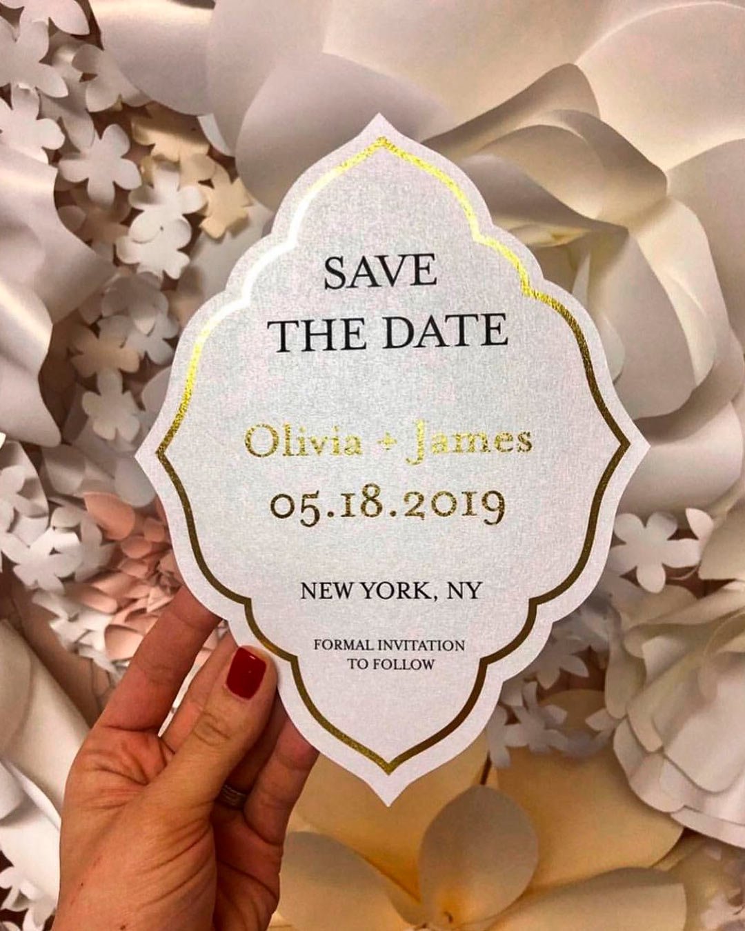 wedding save the dates golden letter