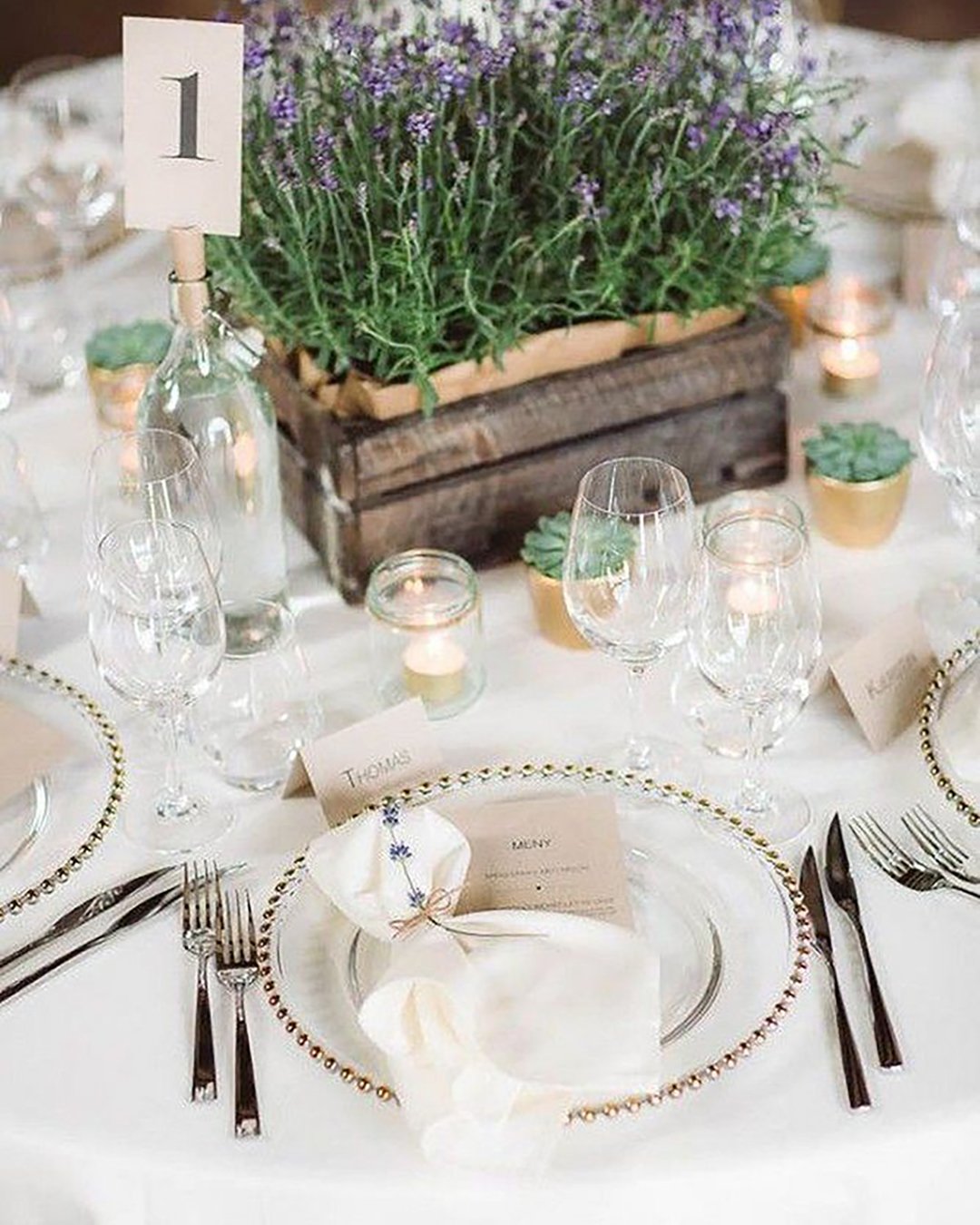 wedding table decorations friendly lavender centerpiece in wooden box eline jacobine
