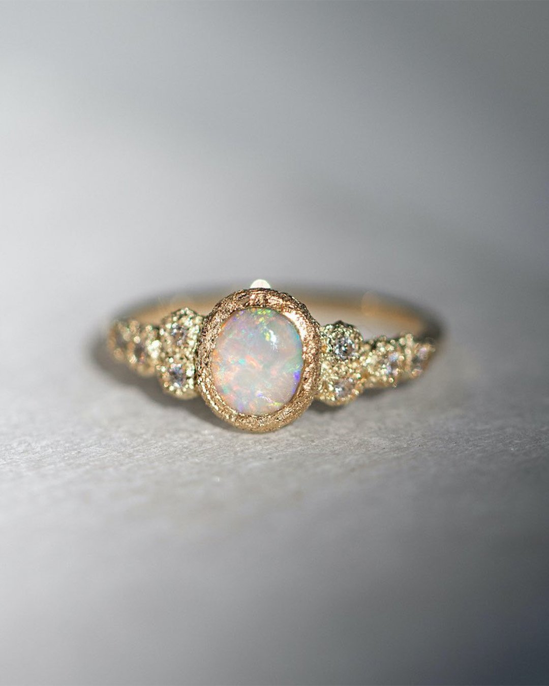 colored engagement rings opal engagement rings