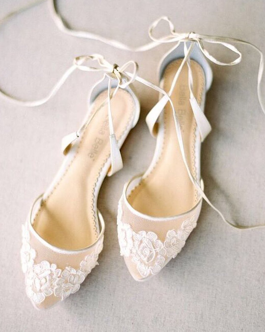 comfortable wedding shoes flats lace bellabelleshoes