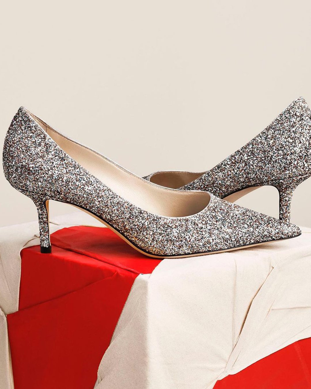 comfortable wedding shoes sparkle silver low heels jimmychoo