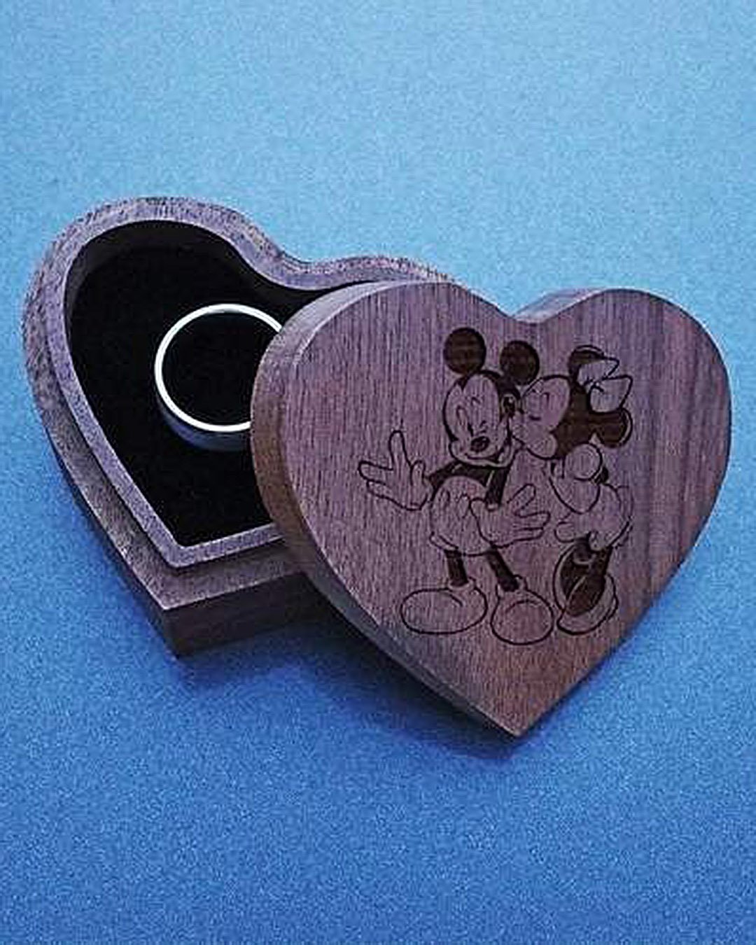 engagement ring boxes mickey and minnie wood ring box