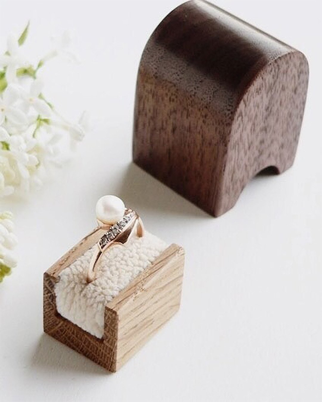 engagement ring boxes stylish wooden ring box