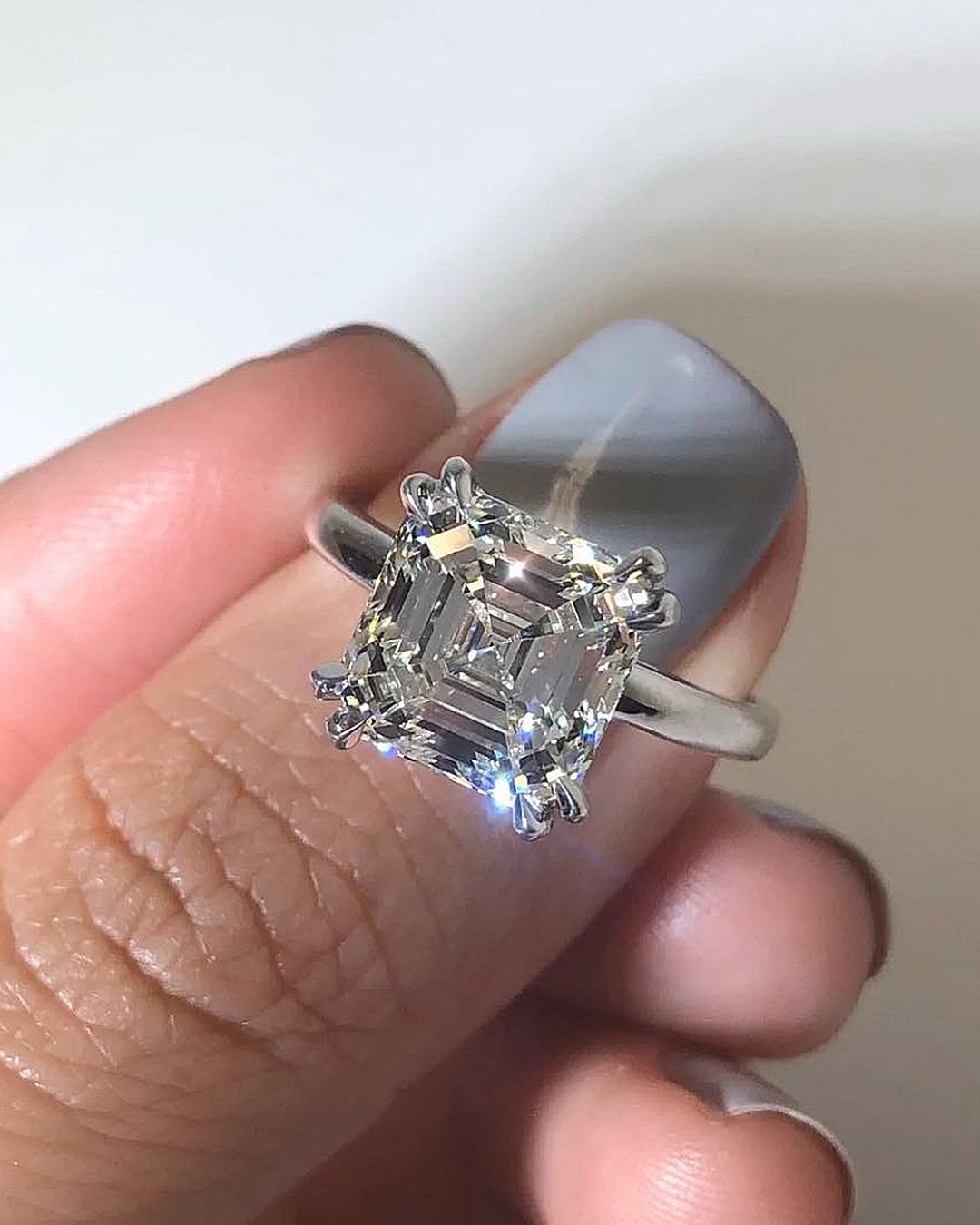 engagement ring shapes asscher cut diamond solitaire