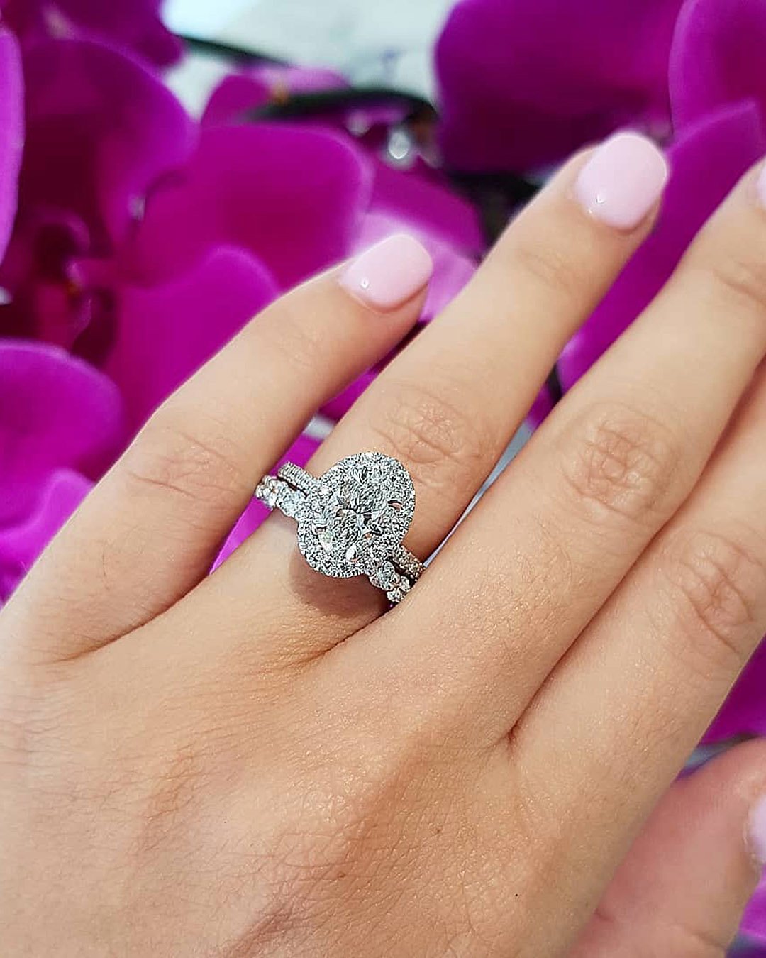 engagement ring shapes wedding set oval cut halo