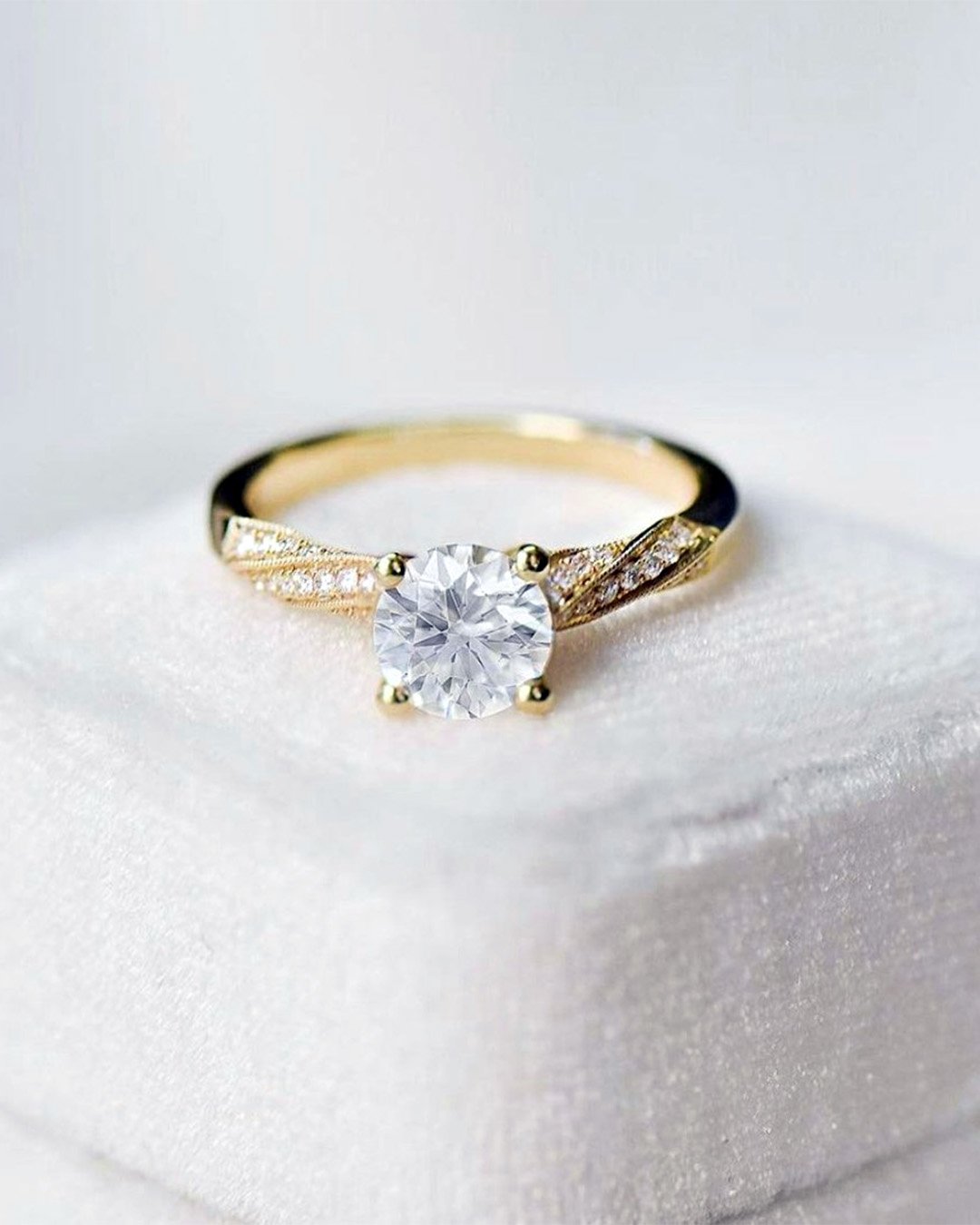 gold engagement rings solitaire engagement rings