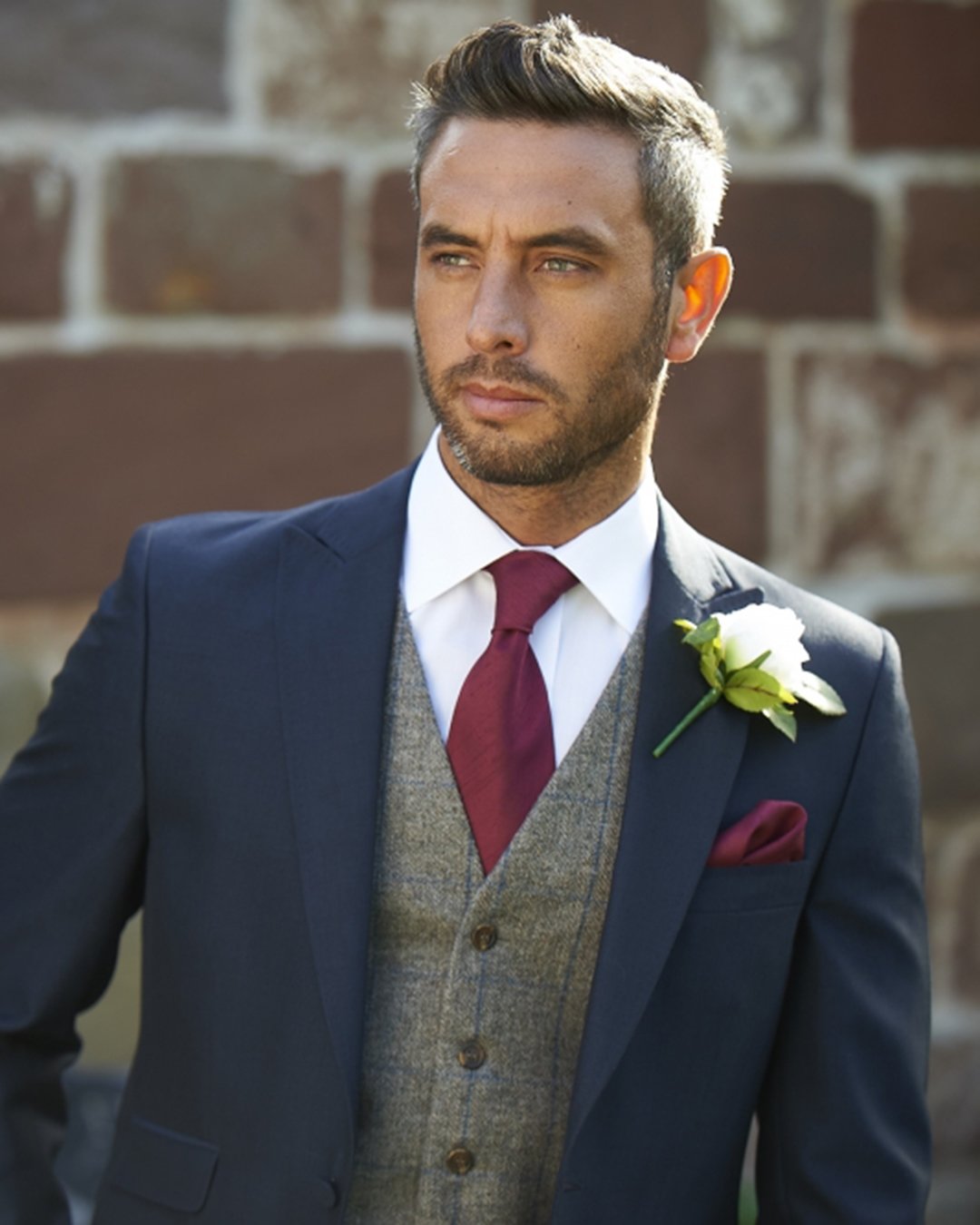 groom suits navy jacket with tie vest peter posh