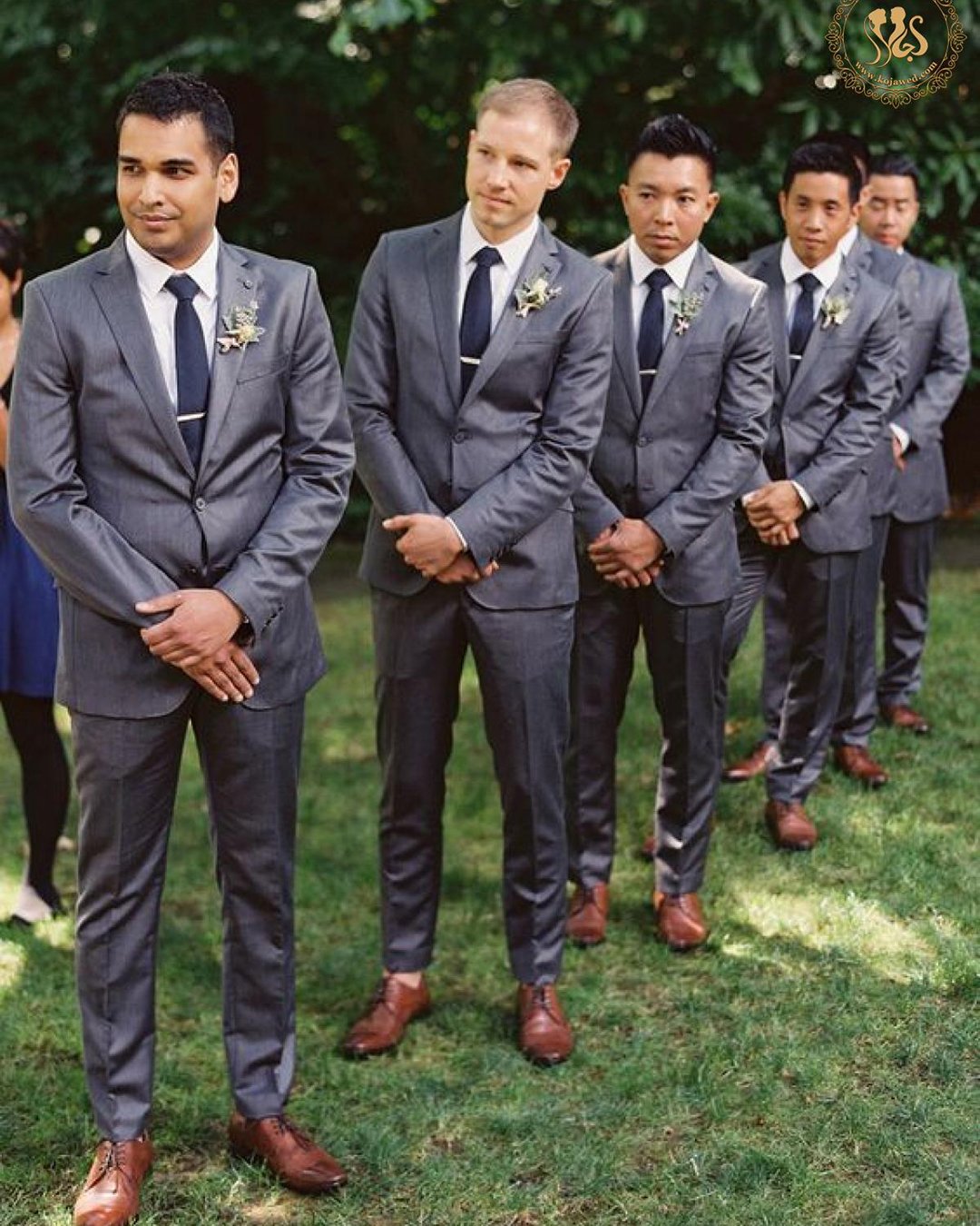groomsmen attire grey rustic bryce covey
