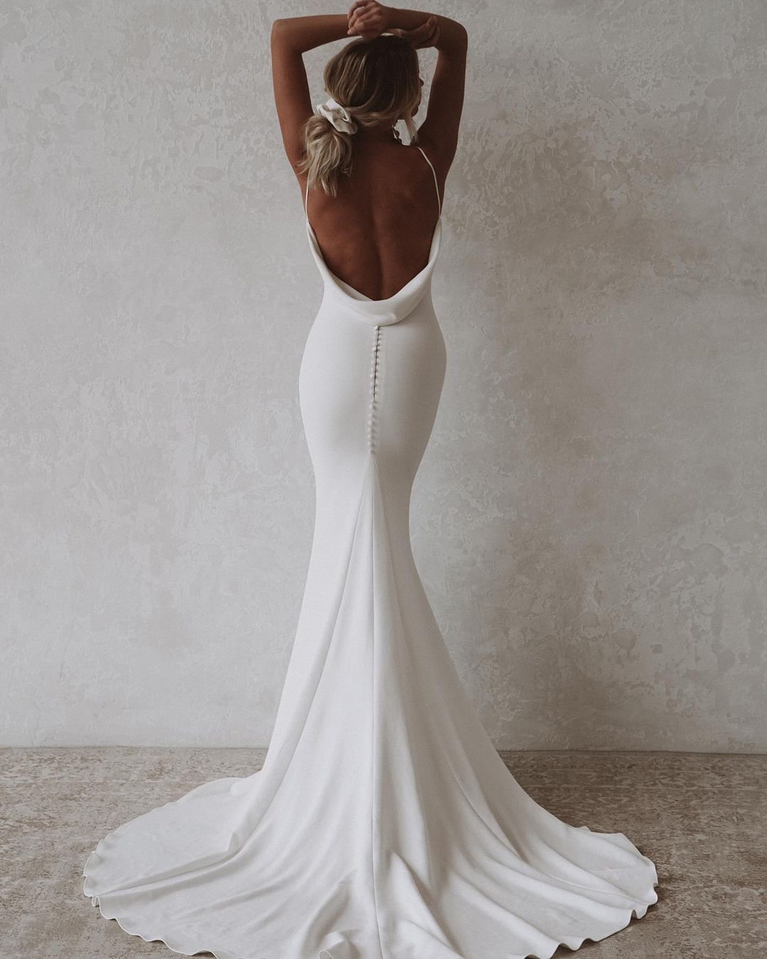mermaid wedding dresses simple with spaghetti strap low back madewithlove